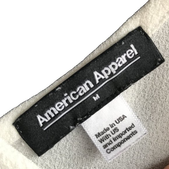 American Apparel White Crepe V-neck Flowy Tank Top - Picture 12 of 12
